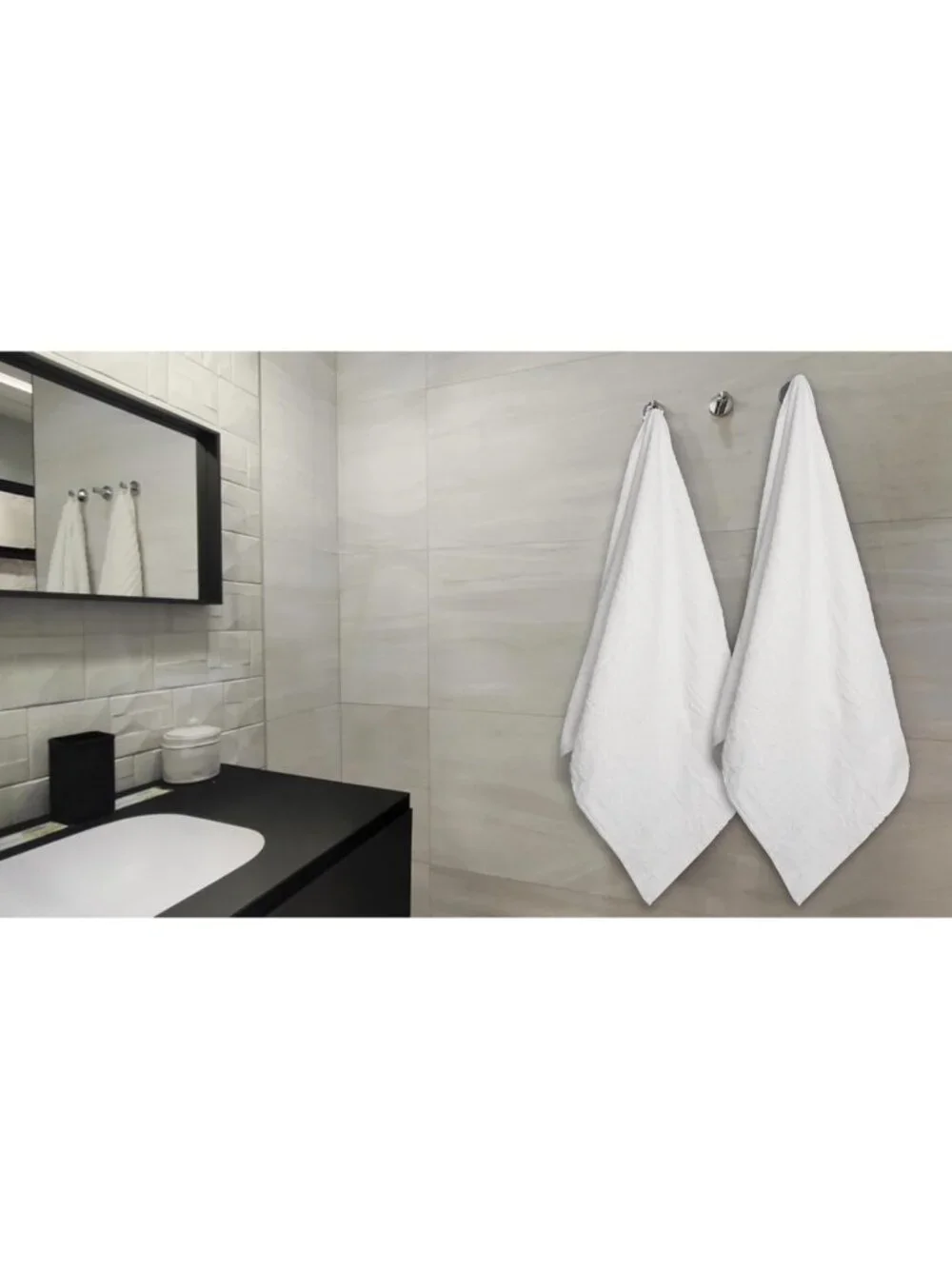 Bulk White Bath Towels 12 Pack - 100% Cotton, Quick Dry, Ultra-Soft & Absorbent